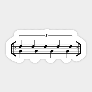 5 Over 4 Polyrhythm Sticker